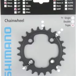 Shimano Kettenblätter Deore XT FC-M770-10 Schwarz | 24 Zähne (AE)